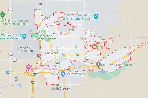 Map Cheyenne Wy